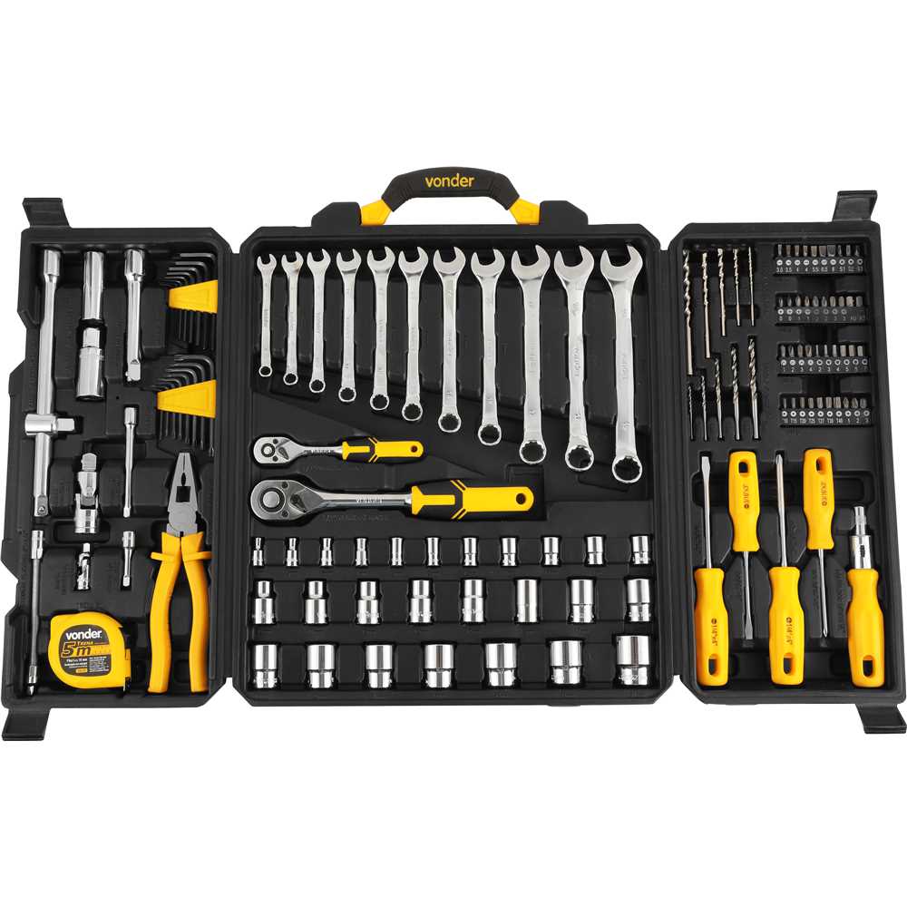 Kit Jogo de Ferramentas Vonder 128 peças com Maleta